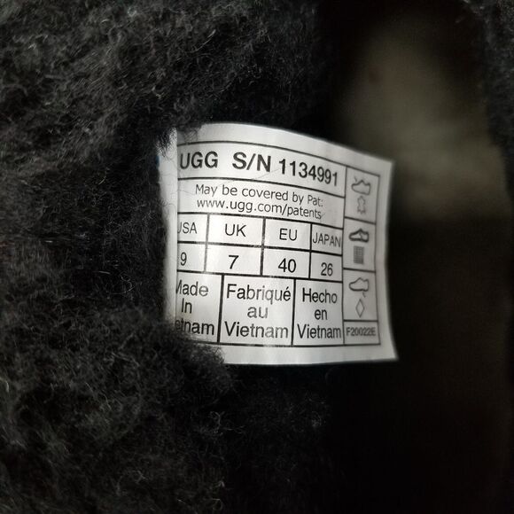 Ugg Australia Classic Mini Black Suede Leather Super Platform Chunky Boots 9 - Picture 10 of 11